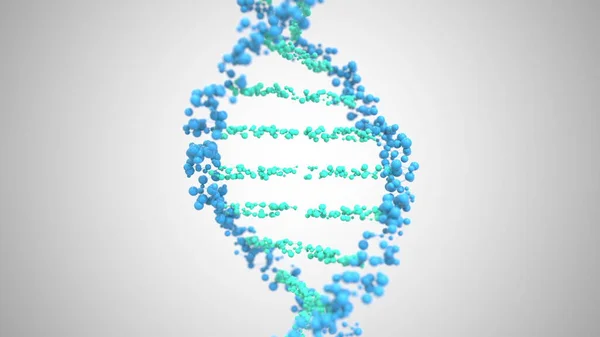 DNAヘリックスモデル3Dレンダリング — ストック写真