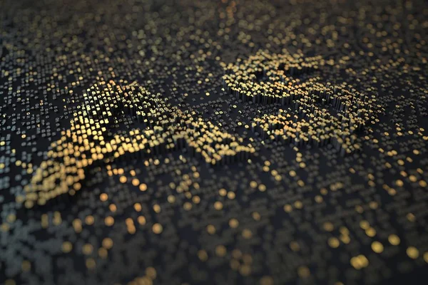 Altın sayılar siyah arka planda AUD Avustralya doları sembolü oluşturur. 3B görüntüleme — Stok fotoğraf