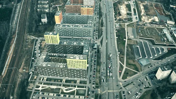 俄罗斯莫斯科一个新住宅区的空中俯瞰 — 图库照片