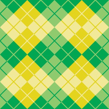 Argyle tasarım yeşil ve sarı
