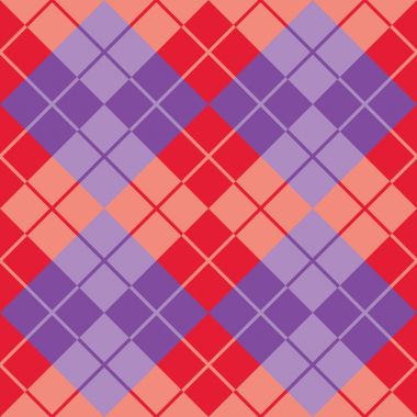  Argyle kırmızı ve mor