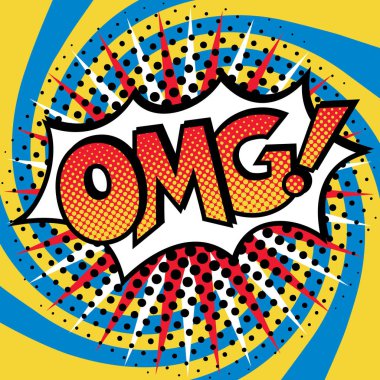  Pop Art Omg! Metin tasarım