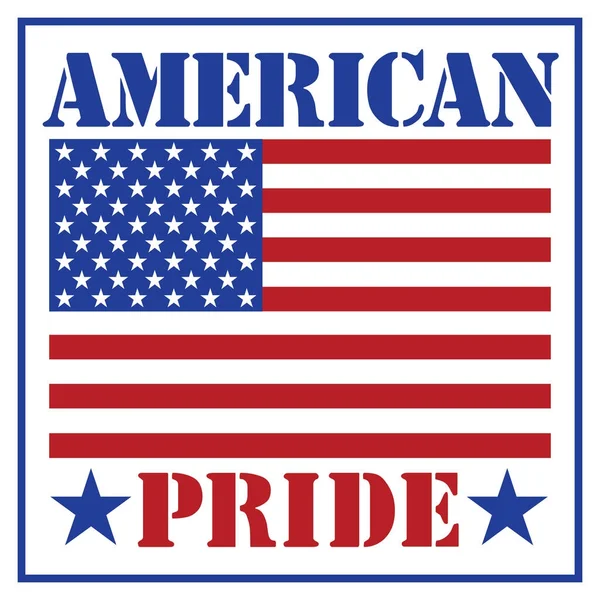 American Pride Text Design — Stock Vector