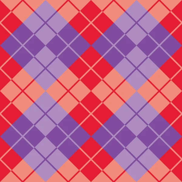 Argyle en rojo y púrpura — Archivo Imágenes Vectoriales