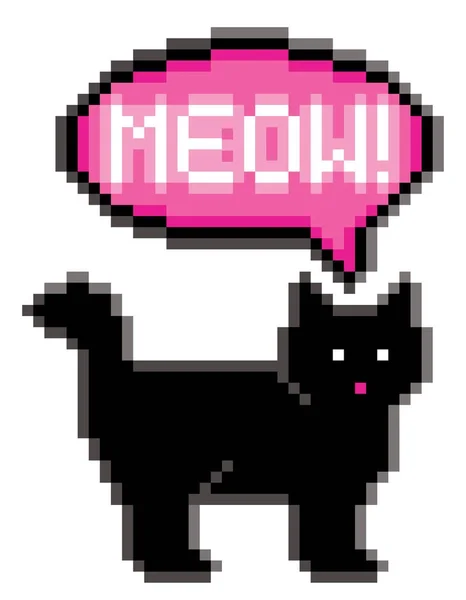 Meowing kočka 8 bitů — Stockový vektor