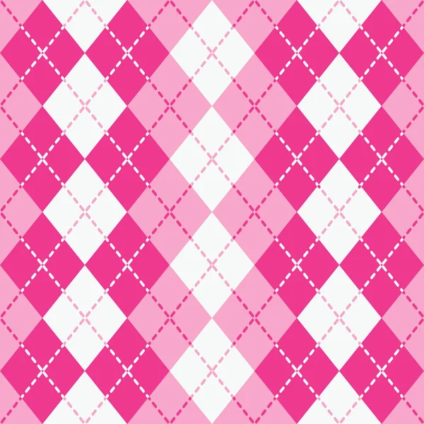 Dashed Argyle in Pink and White Royalty Free Stock Vectors