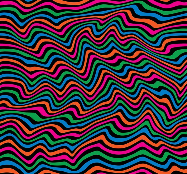 Op-Art strepen in kleur — Stockvector