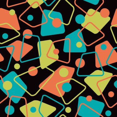Retro 50s Pattern in Cool Colors clipart