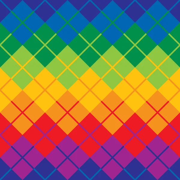 Regenbogen-Argyle-Muster — Stockvektor