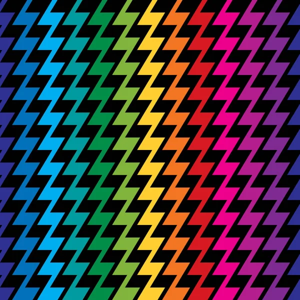 Rainbow Zigzag patroon — Stockvector