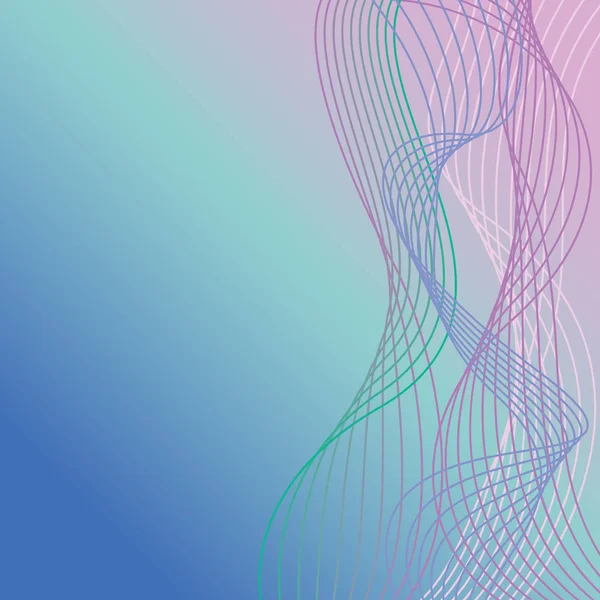Wavy Lines Background_Cool Colors 1 Stock Illustration