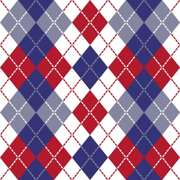 Pattern Patriotic Argyle — стоковый вектор