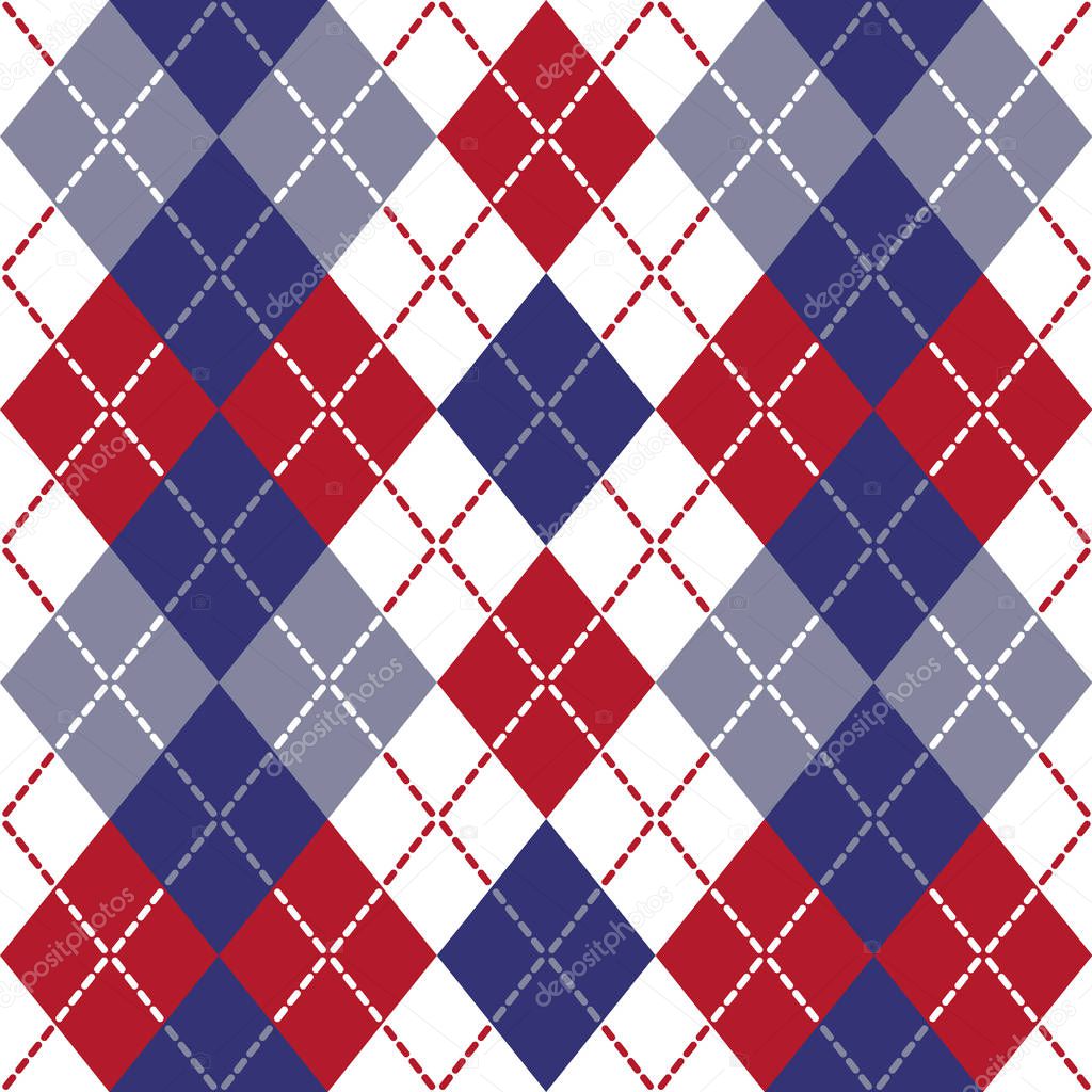 Patriotic Argyle Pattern