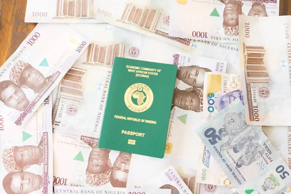 Nijerya pasaportlu Nijerya Naira Seyahat ve Tatil İçin — Stok fotoğraf