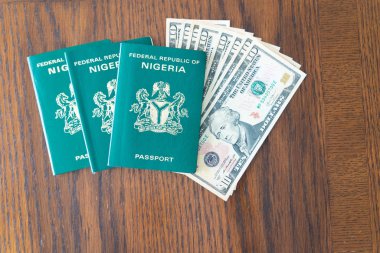 Tatil veya iş gezisi için ABD Doları olan Nijerya pasaportu