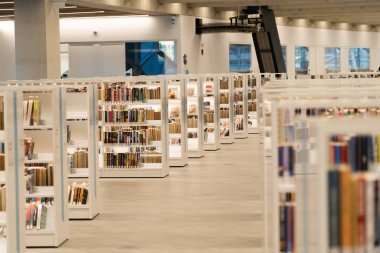 31 Aralık 2018 - Calgary, Alberta - Calgary Merkez Kütüphanesinin İçi