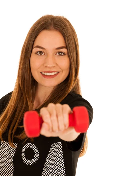 Attraktive sportliche Frau Studioporträt von active fit fitness gi — Stockfoto