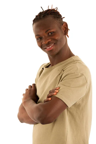 Active young man studio portrait — Stock Photo, Image