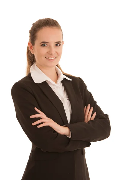 AutoScout24 biznes kobieta na białym tle nad w — Zdjęcie stockowe