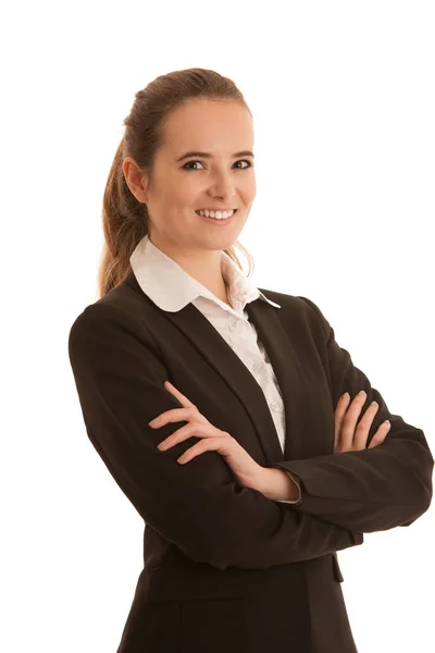 AutoScout24 biznes kobieta na białym tle nad w — Zdjęcie stockowe