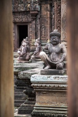Kamboçya Budist tapınağı Tanrıların heykel