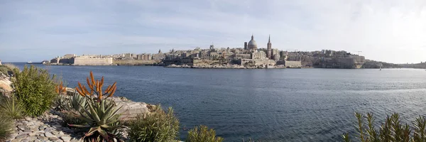 Malta panorama valletta 免版税图库照片