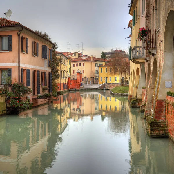 Treviso romantisch stadsgezicht Italië Stockfoto