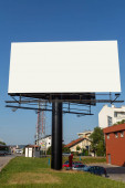 Maketa prázdné billboard pro reklamu, město ulice pozadí