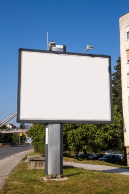 Boş billboard mockup reklam, şehir sokak arka plan için