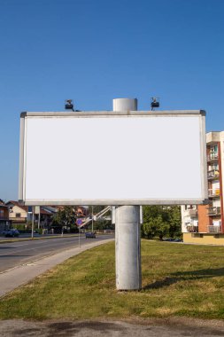 Boş billboard mockup reklam, şehir sokak arka plan için