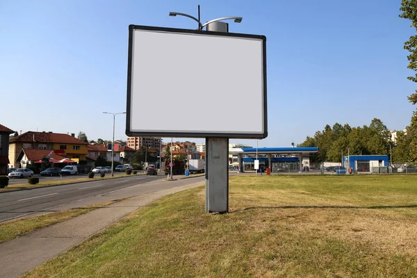 Pusta makieta billboardowa do reklam Obraz Stockowy