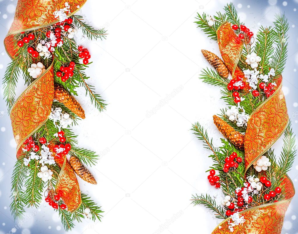 Christmas Decorations border — Stock Photo © katalinks #173140018