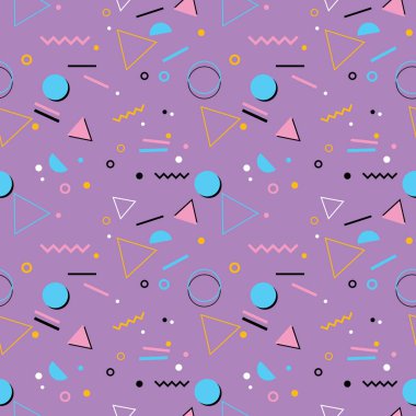 Colorful Abstract Geometric Seamless Pattern Design 