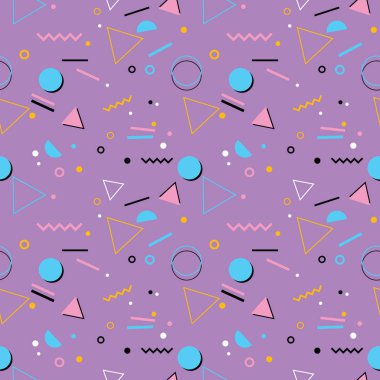 Colorful Abstract Geometric Seamless Pattern Design 