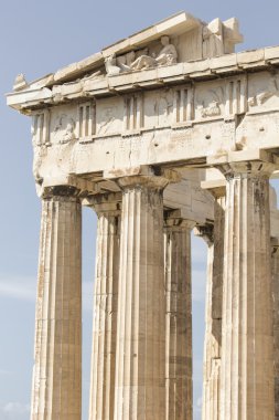 Atina - Yunanistan - Eylül 21,2016: Ac Parthenon Tapınağı