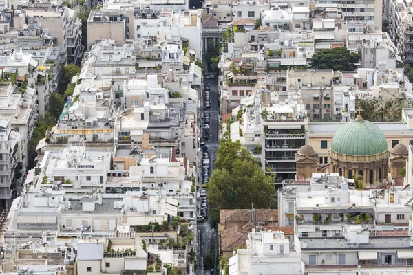 Vista aérea de Atenas, Grecia. Atenas es la capital de Grecia a — Foto de Stock