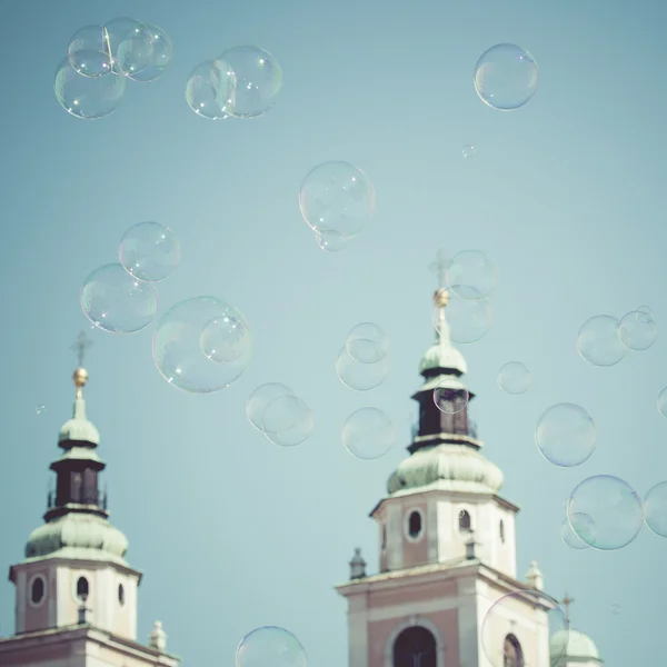 Ljubljana - slowenien - 25. september 2016: st. nikolaus kathedrale — Stockfoto