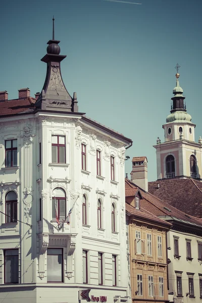 Lublaň - Slovinsko - 25 září 2016: St. Nicholas Cathed — Stock fotografie
