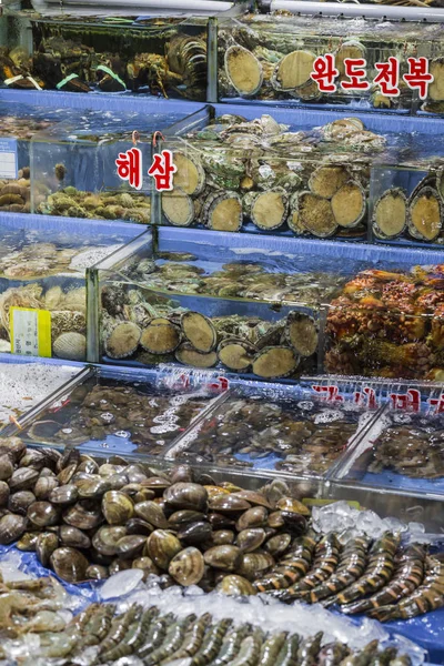 Noryangjin Fisheries Wholesale Market , Expansive wholesale & re — Stock Photo, Image