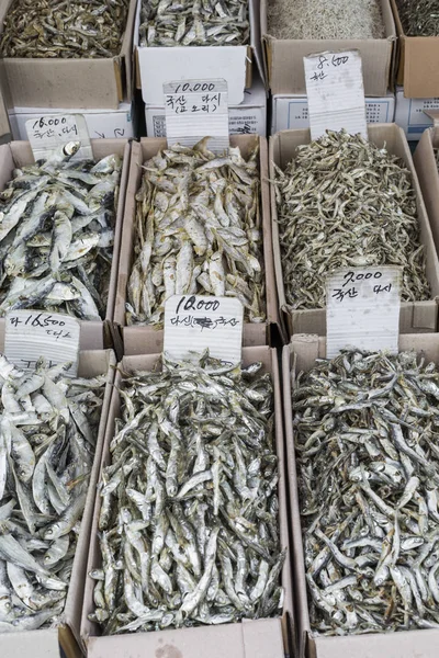 Szárított hal piac-ban Dél-Korea — Stock Fotó