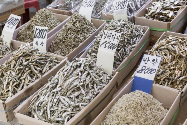 Trockenfischmarkt in Südkorea — Stockfoto