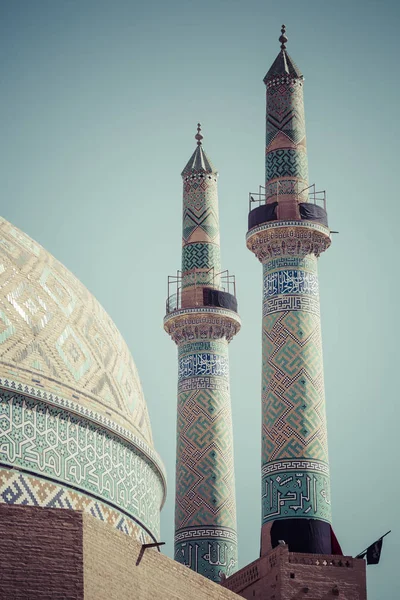 Yazd, Ιράν - 07 Οκτωβρίου 2016: Τζαμί Jame του Yazd του Ιράν. Το — Φωτογραφία Αρχείου