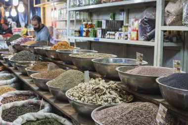 Isfahan, Iran - 06 Ekim 2016: Çarşısı içinde Isfahan