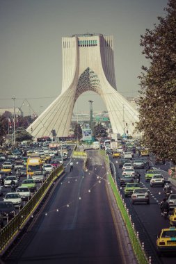 Tahran, Iran - 03 Ekim 2016: Azadi Azadi S bulunan kule