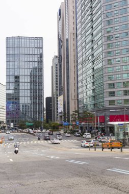 Seoul - 21 Ekim 2016: Şehir Merkezi Seoul, Güney Kore, zekâ