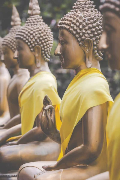 Sochy Buddhy v Seema Malaka Temple, Colombo, Srí Lanka — Stock fotografie