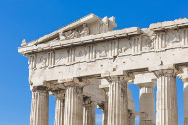 Atina - Yunanistan - Eylül 21,2016: Ac Parthenon Tapınağı