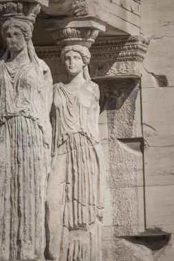 Atina - Yunanistan - Eylül 21,2016: Acropolis, A, Caryatides