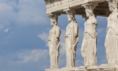 Atina - Yunanistan - Eylül 21,2016: Acropolis, A, Caryatides