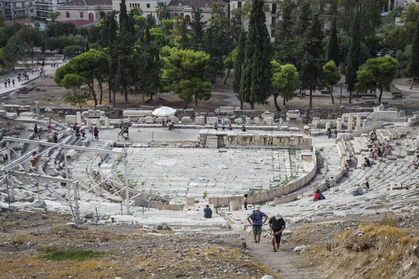 Atina - Yunanistan - Eylül 21, 2016:Theatro Dionisou yakın görünümü — Stok fotoğraf